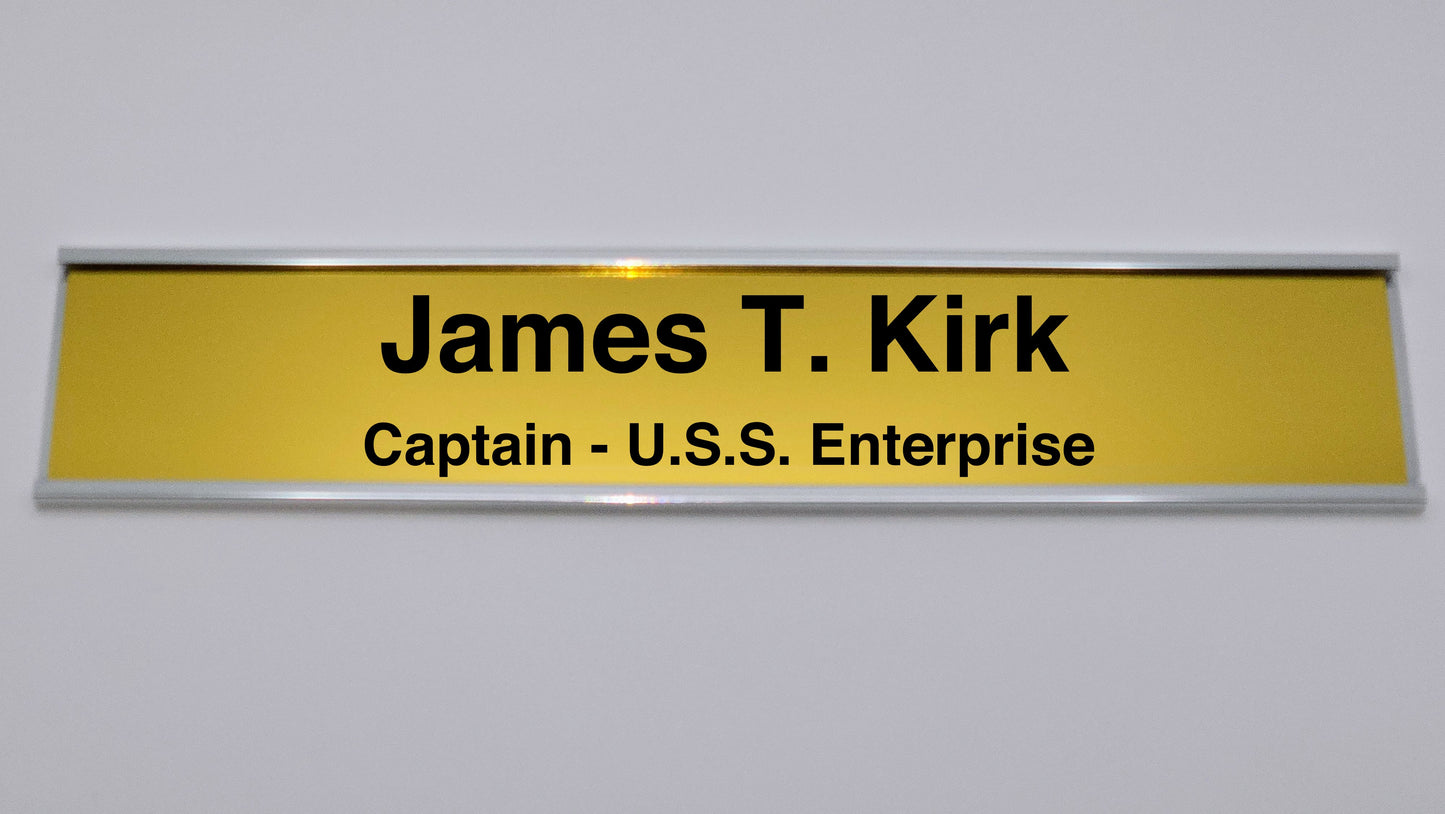 🏷️ Office Name Plate - 2" x 10"