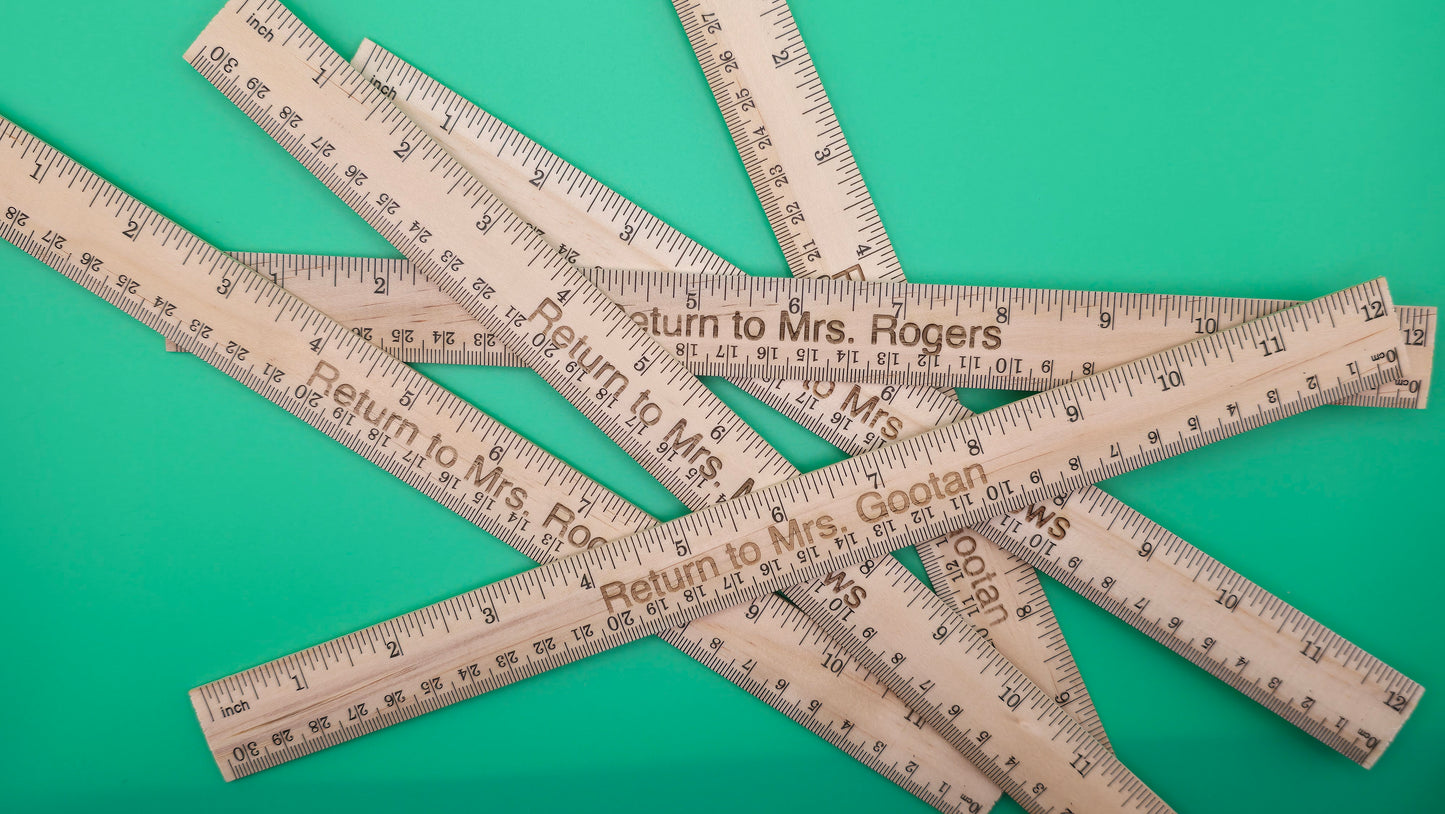 📏Personalized Wood Rulers