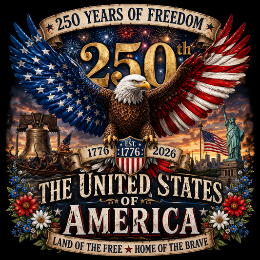 250 Years of Freedom - USA Eagle Digital Art